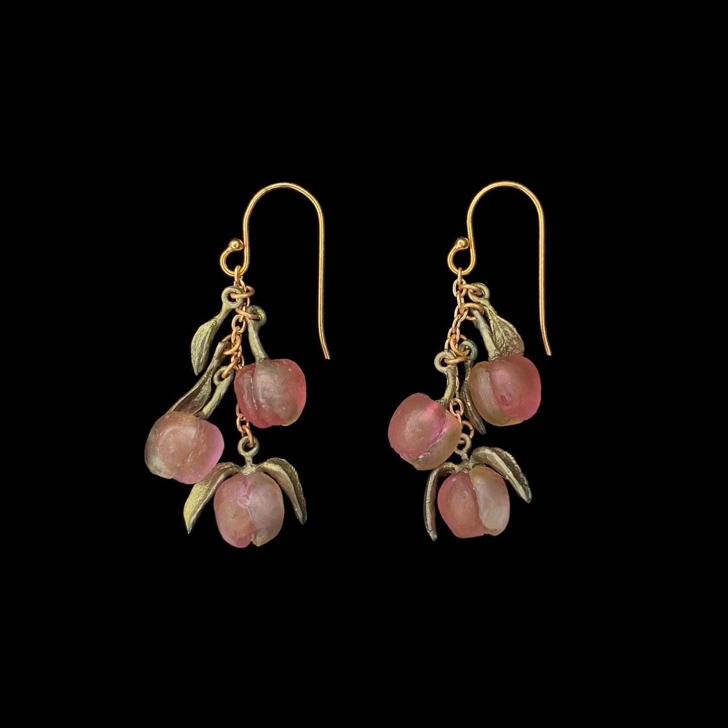 Angel Skin Coral, Pink Diamond and Pink Tourmaline Drop Earrings - Assael