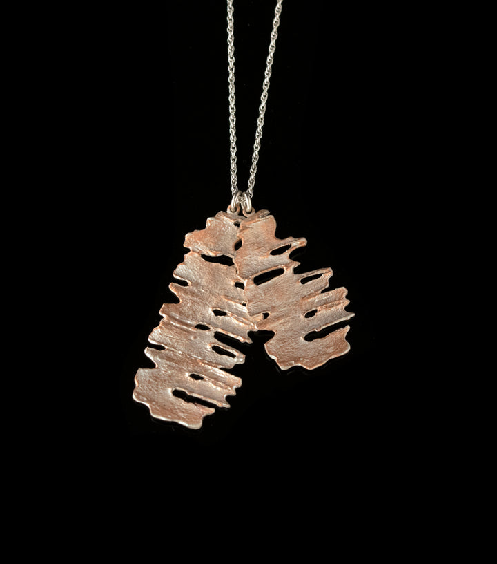 Fine Birch Silver Tag Pendant