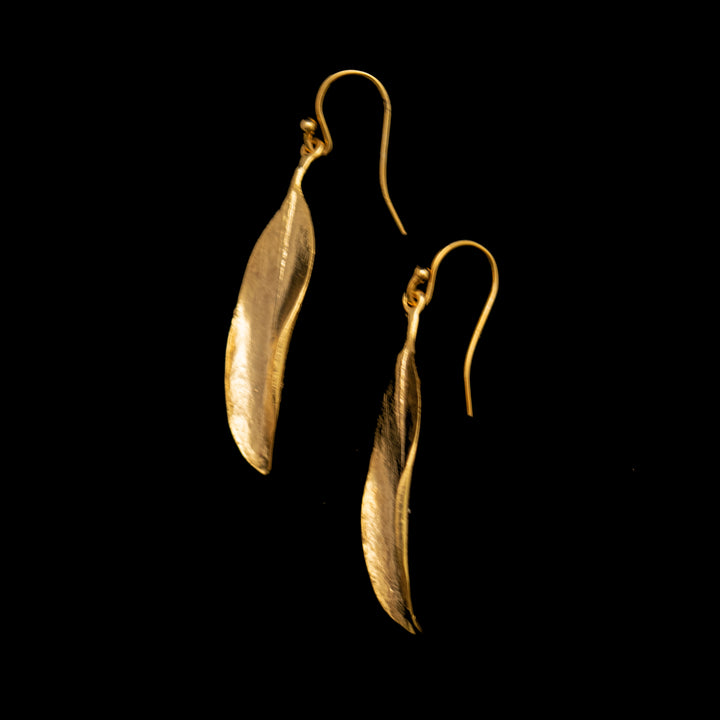 Fine Eucalyptus Wire Earrings