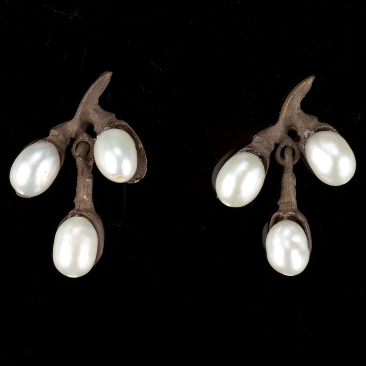 Pussy Willow Earrings - Three Branch