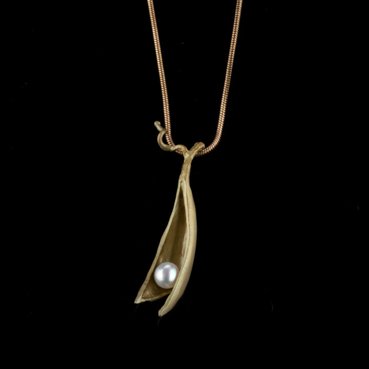 Pea Pod Pendant - 1 Pearl