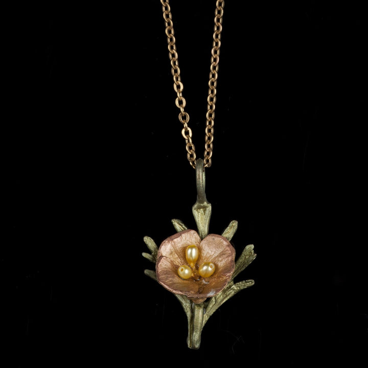 California Poppy Pendant - Petite Flower