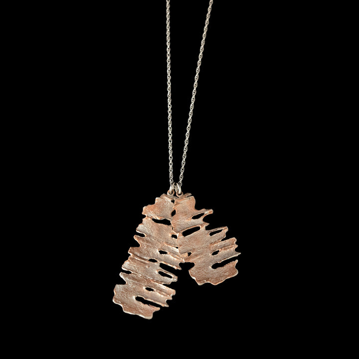 Fine Birch Silver Tag Pendant