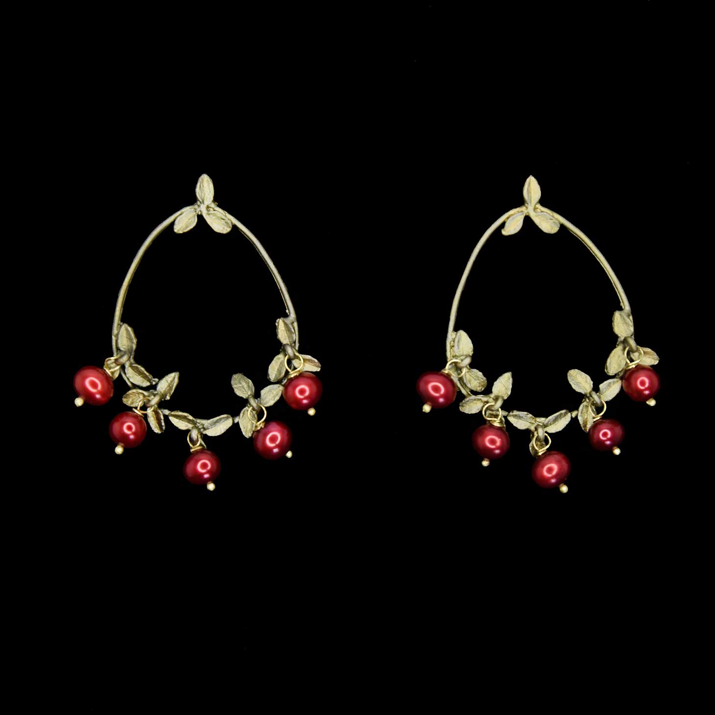 Michael outlets Michaud Cranberry Dangle Post Earrings