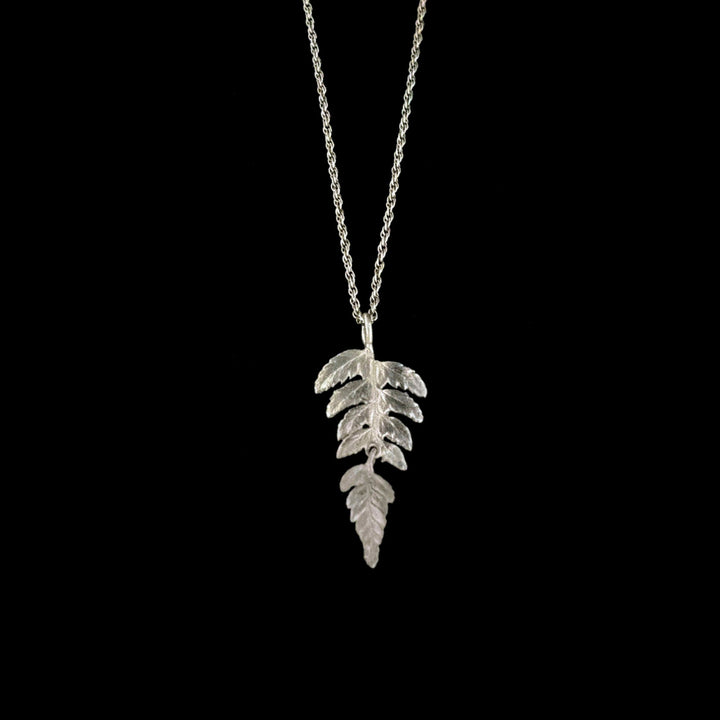 Fine Fern Silver Dainty Pendant