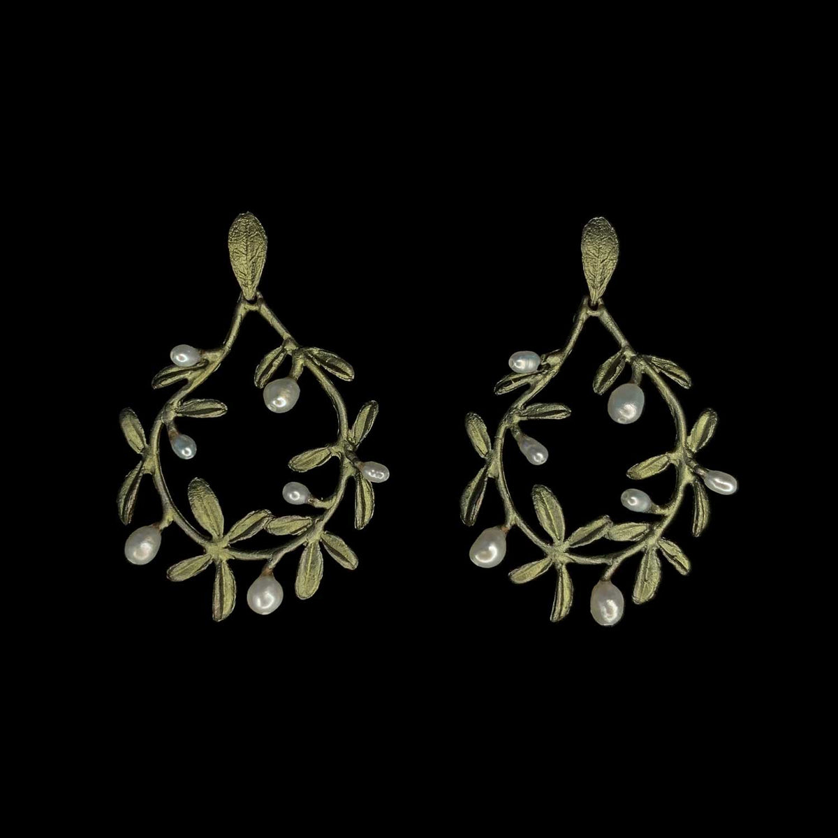 Garden Vine Earrings - Post Circle – Michael Michaud US