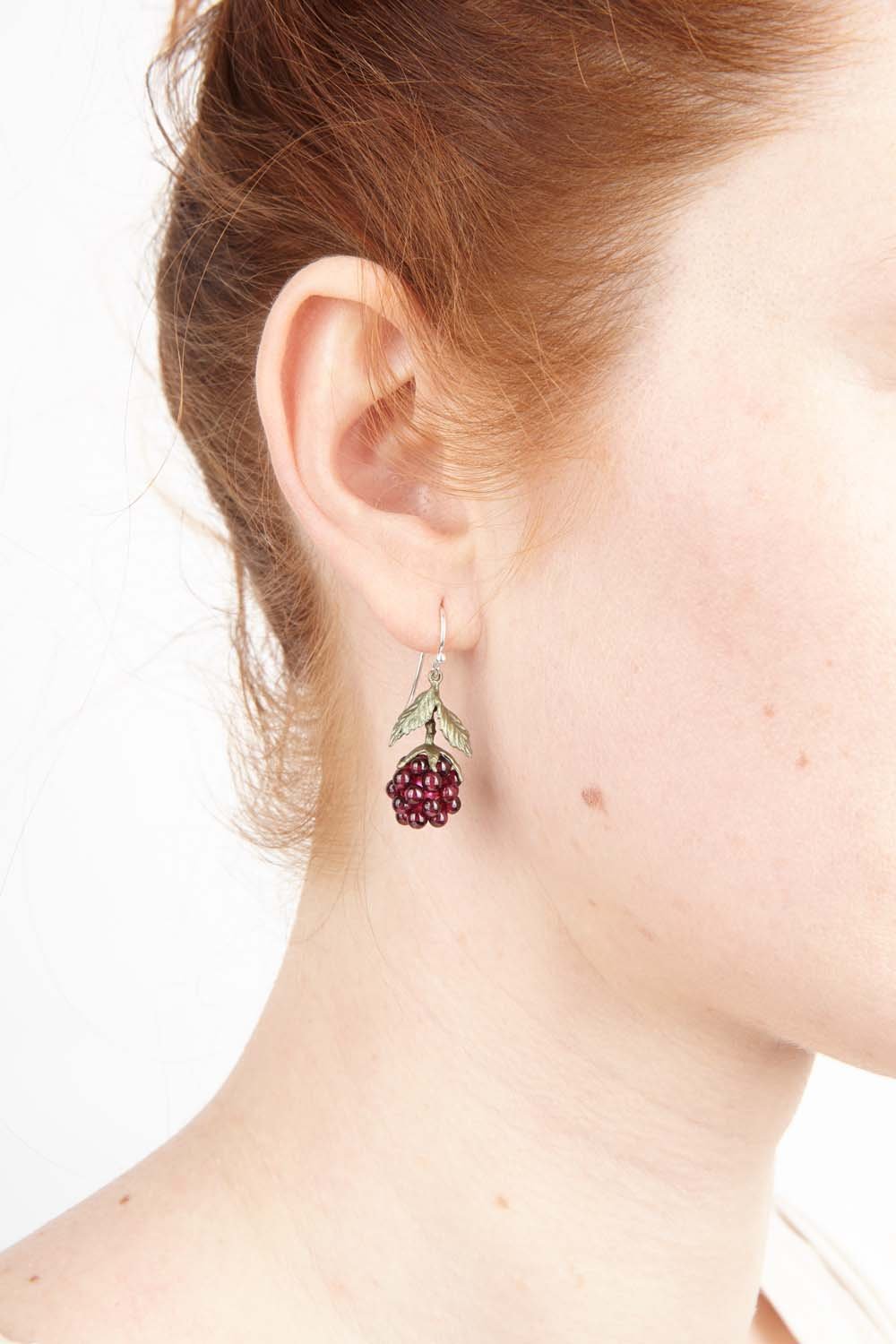 Raspberry Earrings - Wire Drop