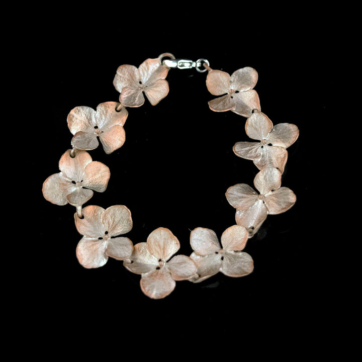 Fine Hydrangea Silver Flower Bracelet