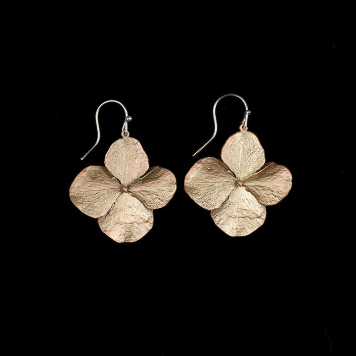 Hydrangea Earrings - Large Petal Wire Drop