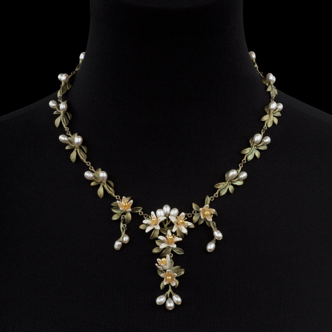 Orange Blossom Statement Necklace - Flowers