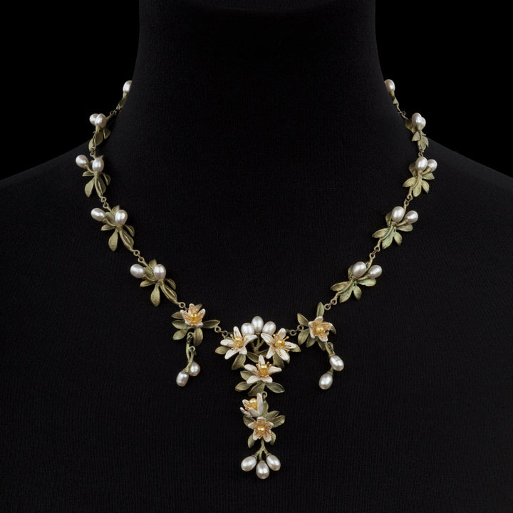 Orange Blossom Statement Necklace - Flowers