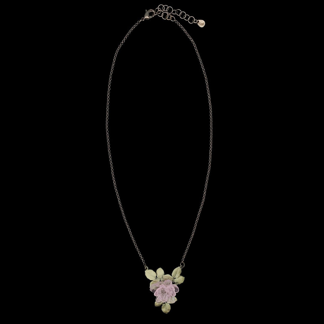 Blushing Rose Pendant - Single Flower