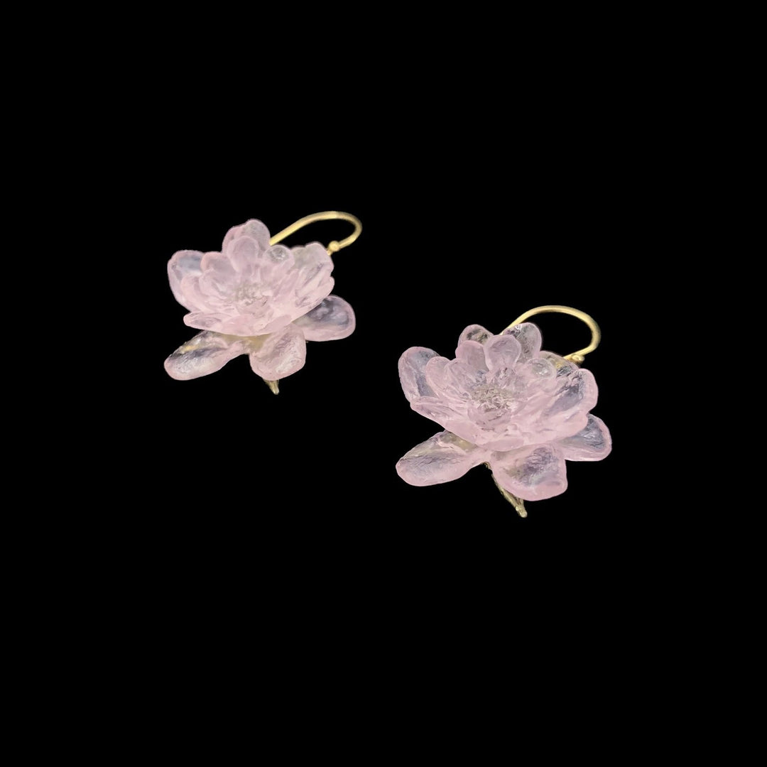 Blushing Rose Earrings - Wire