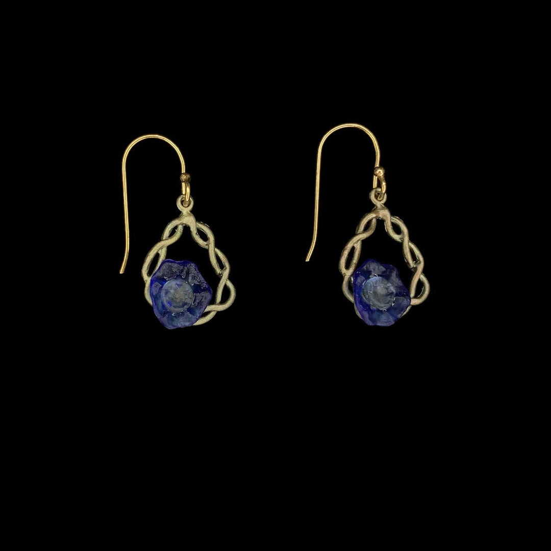 Morning Glory Earrings - Petite Hoop Wire