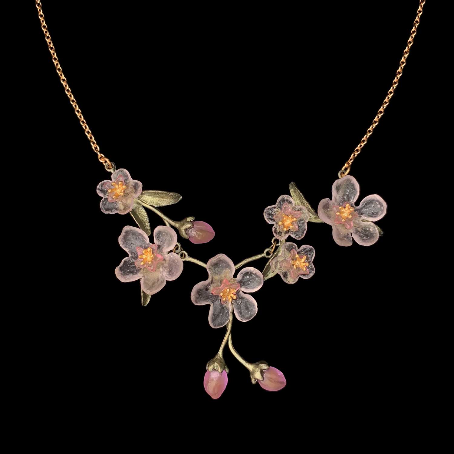 Peach Blossom 6 Flower Necklace
