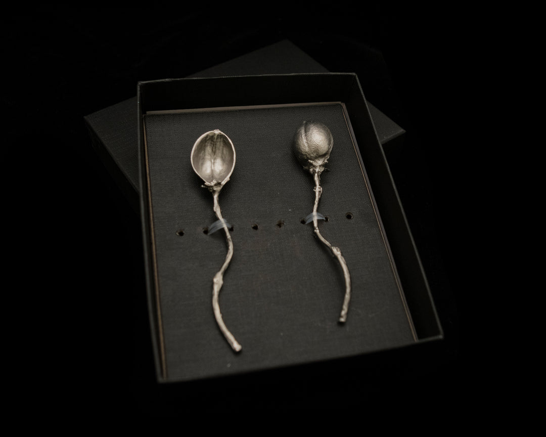 Pod Spoons Set of Two - Pewter