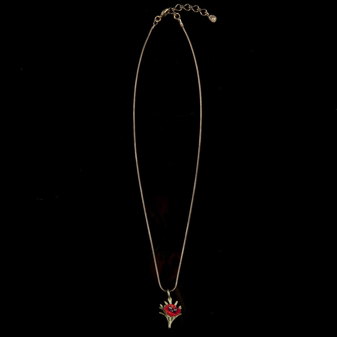 Red Poppy Pendant - Petite