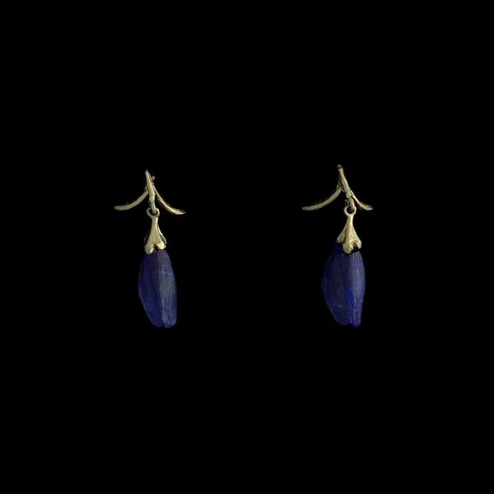 False Indigo Earrings - Large Glass Bud Post